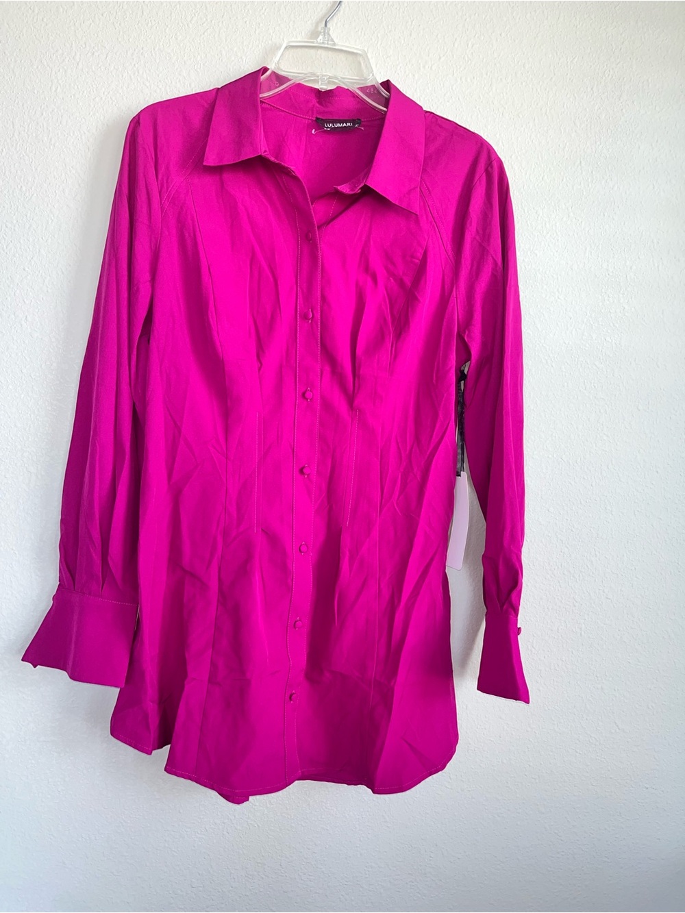 Lulumari Vivid Fuchsia Satin Blouse